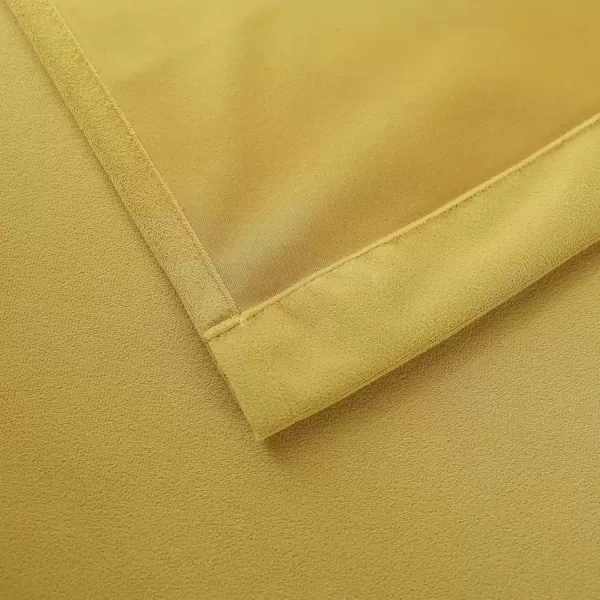 imageFY FIBER HOUSE 100 Blackout Curtains Summer Home Decoration Window Treatment Thermal Insulated Solid Grommet Velvet DraperiesDrape for Kitchen2 Panels42 by 84 InchPinkYellow