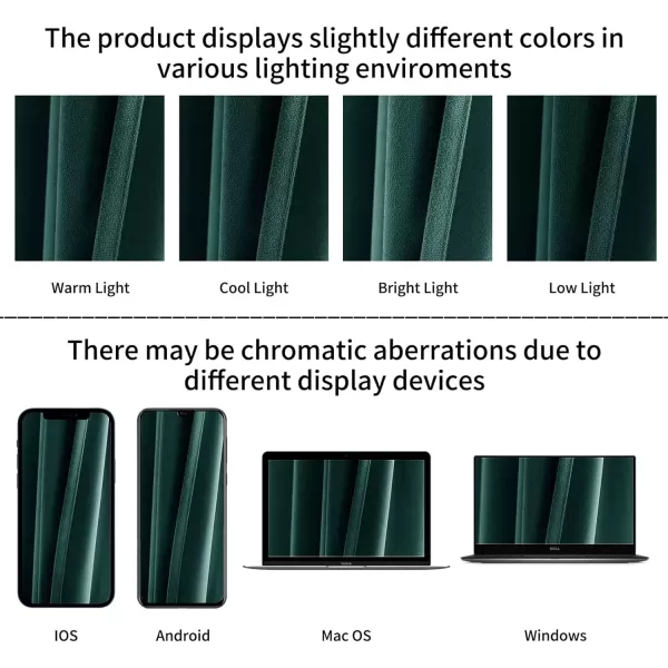 imageFY FIBER HOUSE 100 Blackout Curtains Summer Home Decoration Window Treatment Thermal Insulated Solid Grommet Velvet DraperiesDrape for Kitchen2 Panels42 by 84 InchPinkDark Green