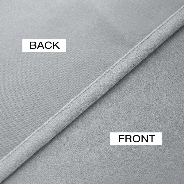 imageFY FIBER HOUSE 100 Blackout Curtains Summer Home Decoration Window Treatment Thermal Insulated Solid Grommet Velvet DraperiesDrape for Kitchen2 Panels42 by 84 InchPinkLight Grey