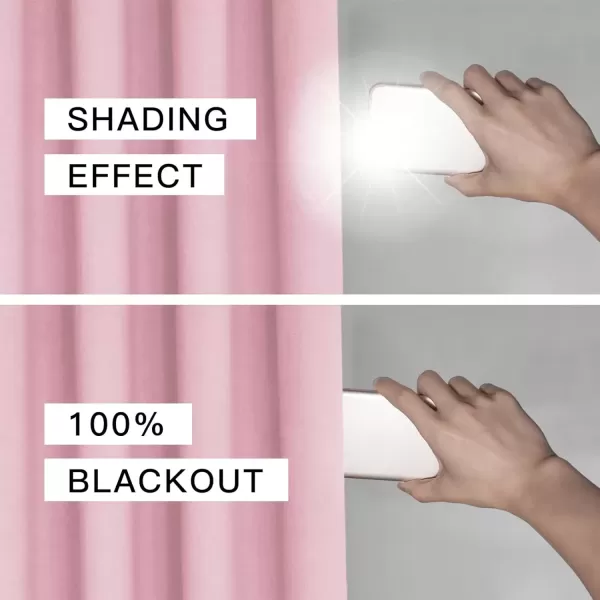imageFY FIBER HOUSE 100 Blackout Curtains Summer Home Decoration Window Treatment Thermal Insulated Solid Grommet Velvet DraperiesDrape for Kitchen2 Panels42 by 84 InchPinkPink