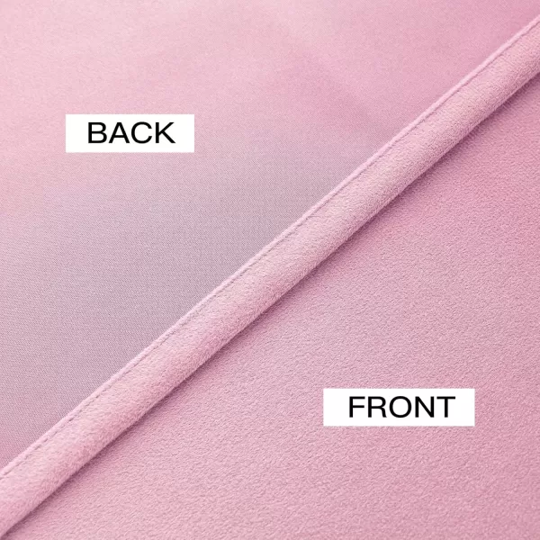 imageFY FIBER HOUSE 100 Blackout Curtains Summer Home Decoration Window Treatment Thermal Insulated Solid Grommet Velvet DraperiesDrape for Kitchen2 Panels42 by 84 InchPinkPink