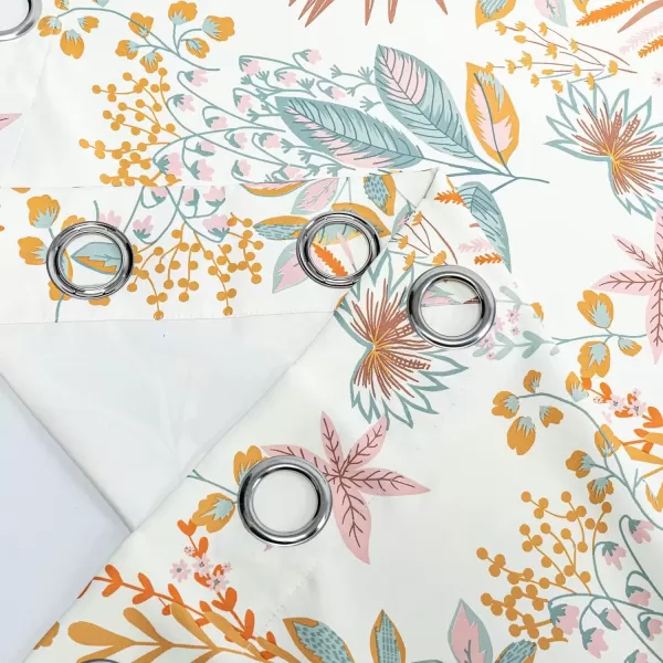 imageFY FIBER HOUSE Floral Curtains Room Darkening Flower Printed Window Drapes with Grommet for Bedroom Living Room Kids Room Dining Room52Wx84LSet of 2 Panels