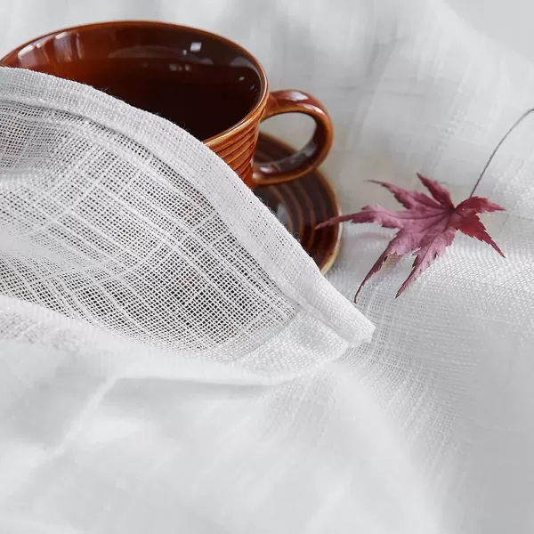imageFY FIBER HOUSE Woven Faux Linen Semi Sheer Curtains for Living Room and BedroomWindow Drapes Light Filteringwith GrommetsSet of 2 Panels54 by 95InchIvory