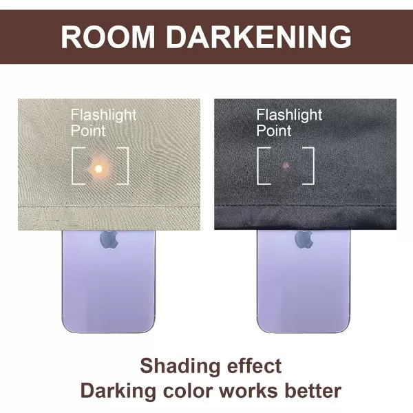 imageRoom Darkening Curtains for Bedroom and Living RoomThermal Insulated Window Drapes with GrommetsBlackout Curtains 63 Inch Long 2 Panels BurgChocolate