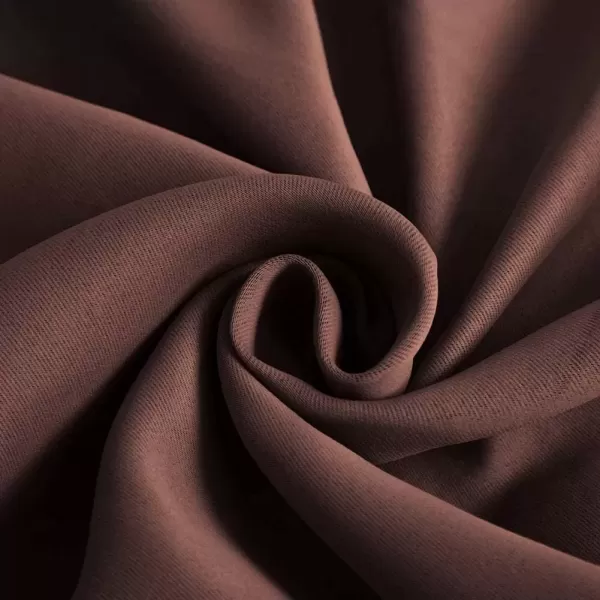 imageRoom Darkening Curtains for Bedroom and Living RoomThermal Insulated Window Drapes with GrommetsBlackout Curtains 63 Inch Long 2 Panels BurgChocolate