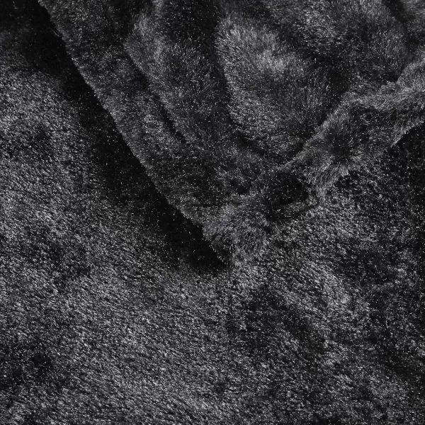 imageBeautyrest Duke Blanket Luxury Oversize Electric Throw Premium Soft Cozy Brushed Long Faux Fur for Bed Couch with 3 Heat Setting Controller Auto ShutOff Function Black 50 in x 70 inBlack