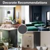 image:imageFY FIBER HOUSE Luxury Velvet Blackout Vintage Curtains Thermal Insulated Rod Pocket Drapes for Bedroom Living Room Office Nursery 52x108 Inch 1 Pair Dark GreenGrey