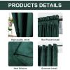 image:imageFY FIBER HOUSE Luxury Velvet Blackout Vintage Curtains Thermal Insulated Rod Pocket Drapes for Bedroom Living Room Office Nursery 52x108 Inch 1 Pair Dark GreenDark Green