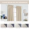 image:imageFY FIBER HOUSE Luxury Velvet Blackout Vintage Curtains Thermal Insulated Rod Pocket Drapes for Bedroom Living Room Office Nursery 52x108 Inch 1 Pair Dark GreenNew Beige