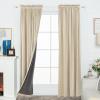 image:imageFY FIBER HOUSE Luxury Velvet Blackout Vintage Curtains Thermal Insulated Rod Pocket Drapes for Bedroom Living Room Office Nursery 52x108 Inch 1 Pair Dark GreenNew Beige