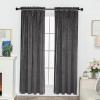 image:imageFY FIBER HOUSE Luxury Velvet Blackout Vintage Curtains Thermal Insulated Rod Pocket Drapes for Bedroom Living Room Office Nursery 52x108 Inch 1 Pair Dark GreenGrey