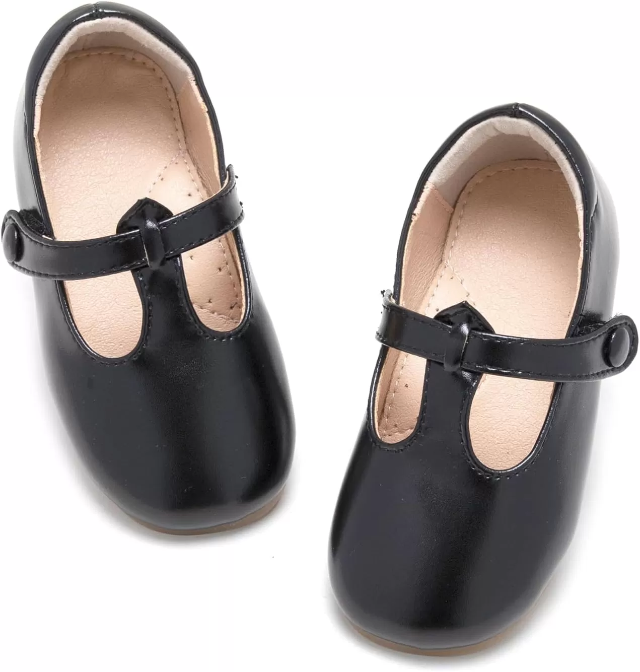 imageFlaryzone ToddlerLittle Girls Ballerina Flat Mary Jane Princess Dress Shoes  Wedding School PartyBlackfr387
