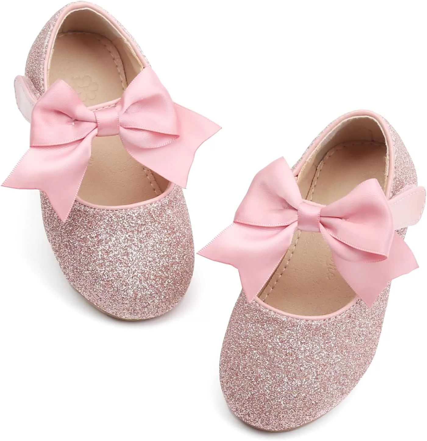 imageFlaryzone ToddlerLittle Girls Ballerina Flat Mary Jane Princess Dress Shoes  Wedding School PartyPinkfm12