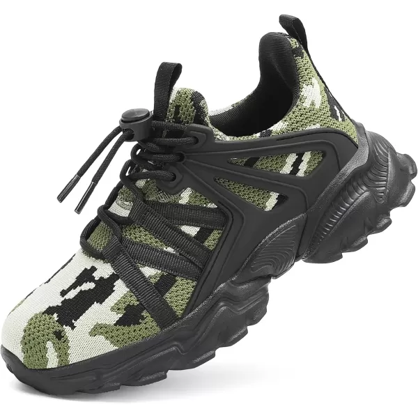 imageBoys Girls Shoes Kids Sneakers Lightweight Breathable Tennis Athletic Running Shoes for ToddlerLittle KidBig KidCamouflage Green