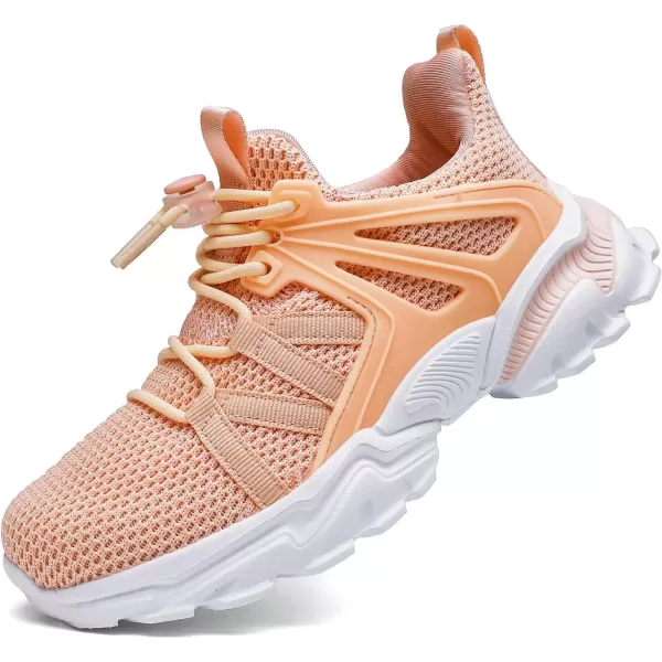 imageBoys Girls Shoes Kids Sneakers Lightweight Breathable Tennis Athletic Running Shoes for ToddlerLittle KidBig KidPink