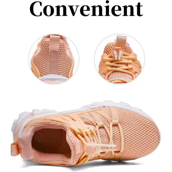 imageBoys Girls Shoes Kids Sneakers Lightweight Breathable Tennis Athletic Running Shoes for ToddlerLittle KidBig KidPink