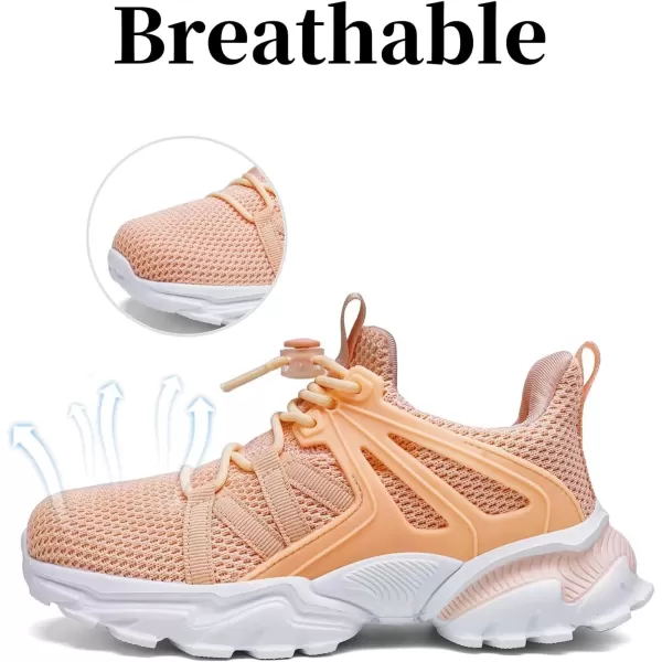 imageBoys Girls Shoes Kids Sneakers Lightweight Breathable Tennis Athletic Running Shoes for ToddlerLittle KidBig KidPink