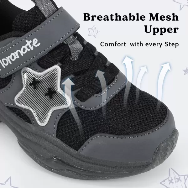 imageKids Tennis Shoes for Girls Boys Light Up Running Shoes Strap Walking Sneakers Fashion Funny LED TwinkleTots Flashing Shoes Toddler 10 to Little Kid 2Dark Grey Toddler Light Up Shoes