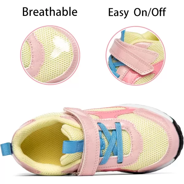 imageLight Up Toddler Boys Girls Shoes LED Flashing Lightweight Tennis Walking Sneakers for Toddler and Little KidBeige Yellow Toddler Light Up Shoes