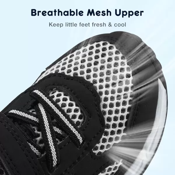 imageLight Up Toddler Boys Girls Shoes LED Flashing Lightweight Tennis Walking Sneakers for Toddler and Little KidBlackWhite Kids Light Up Shoes