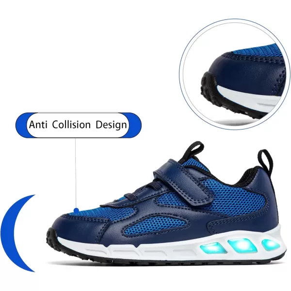 imageLight Up Toddler Boys Girls Shoes LED Flashing Lightweight Tennis Walking Sneakers for Toddler and Little KidBlue Light Up Shoes