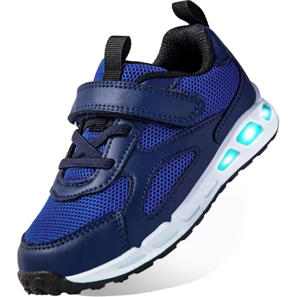 imageLight Up Toddler Boys Girls Shoes LED Flashing Lightweight Tennis Walking Sneakers for Toddler and Little KidBlue Light Up Shoes