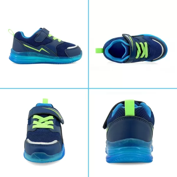 imageLight Up Toddler Boys Girls Shoes LED Flashing Lightweight Tennis Walking Sneakers for Toddler and Little KidBlue Light Up Shoes for Boys
