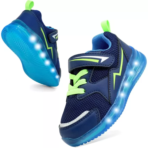 imageLight Up Toddler Boys Girls Shoes LED Flashing Lightweight Tennis Walking Sneakers for Toddler and Little KidBlue Light Up Shoes for Boys