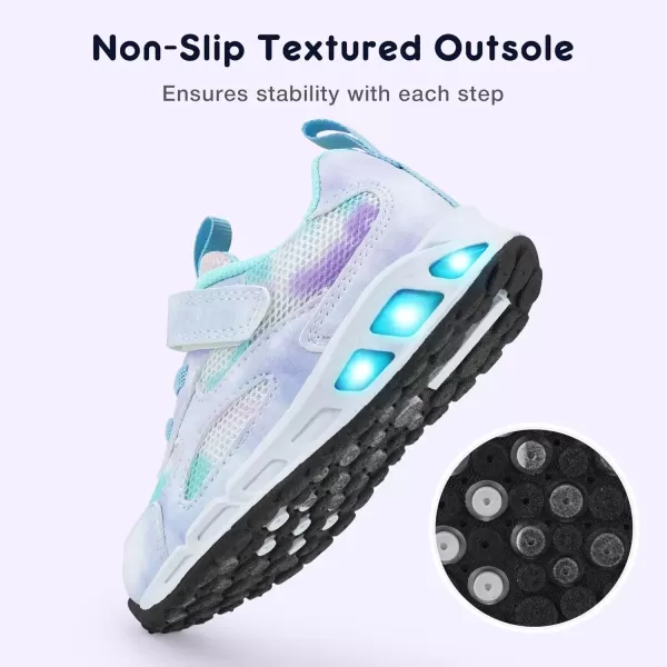 imageLight Up Toddler Boys Girls Shoes LED Flashing Lightweight Tennis Walking Sneakers for Toddler and Little KidBlue Toddler Light Up Shoes