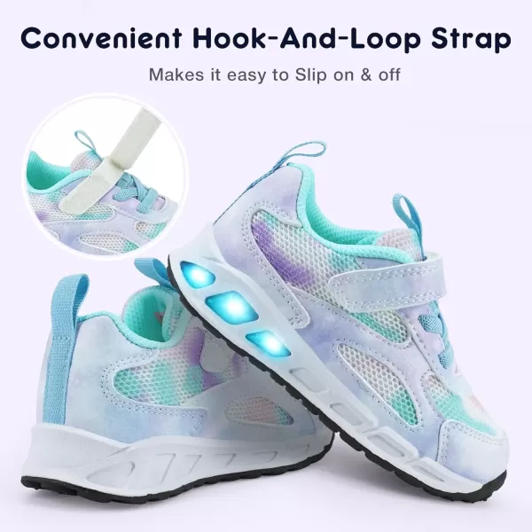 imageLight Up Toddler Boys Girls Shoes LED Flashing Lightweight Tennis Walking Sneakers for Toddler and Little KidBlue Toddler Light Up Shoes