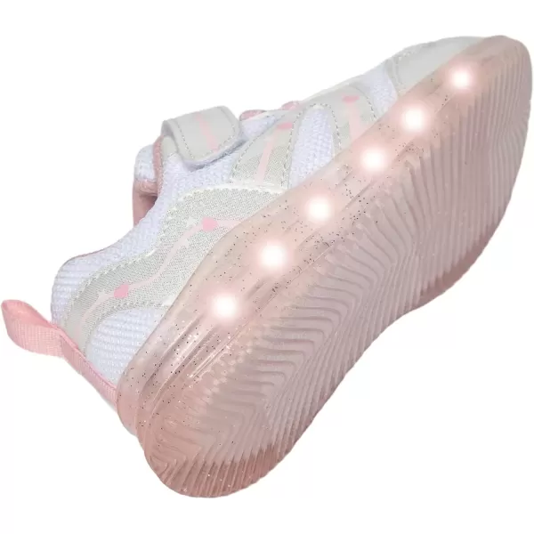 imageLight Up Toddler Boys Girls Shoes LED Flashing Lightweight Tennis Walking Sneakers for Toddler and Little KidGirls White Light Up Shoes
