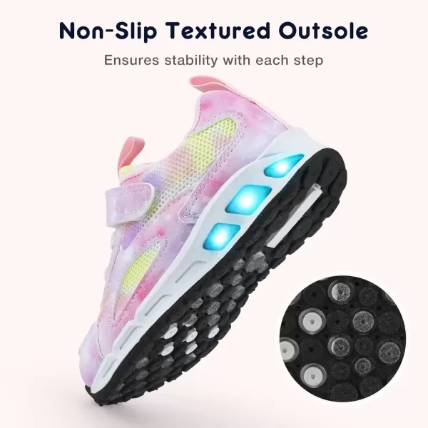 imageLight Up Toddler Boys Girls Shoes LED Flashing Lightweight Tennis Walking Sneakers for Toddler and Little KidPink Light Up Shoes