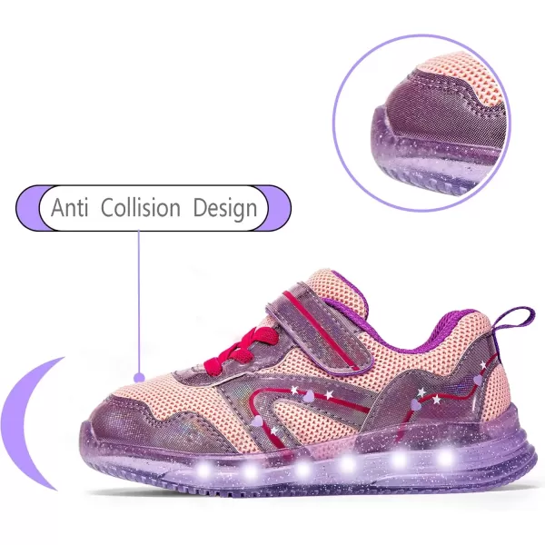 imageLight Up Toddler Boys Girls Shoes LED Flashing Lightweight Tennis Walking Sneakers for Toddler and Little KidPink Light Up Shoes for Girls