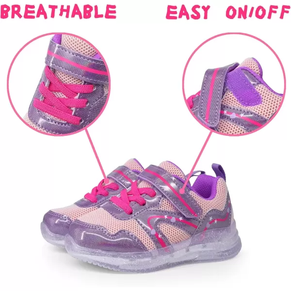 imageLight Up Toddler Boys Girls Shoes LED Flashing Lightweight Tennis Walking Sneakers for Toddler and Little KidPink Light Up Shoes for Girls