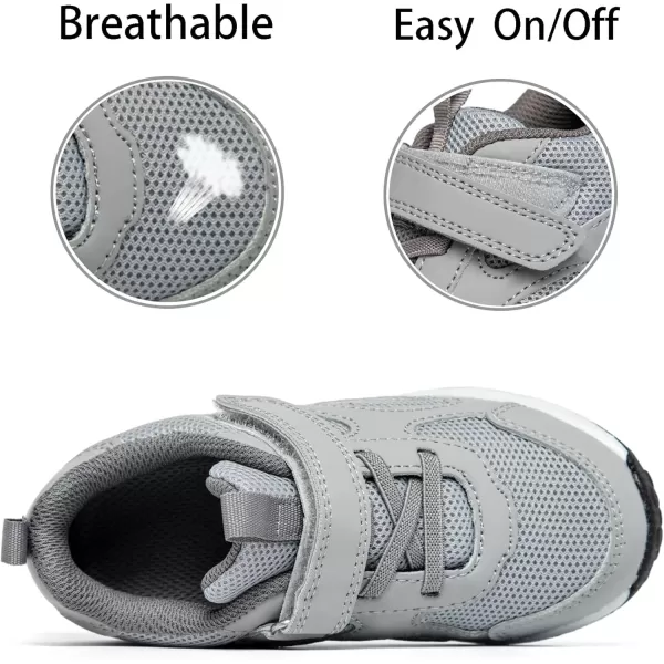 imageLight Up Toddler Boys Girls Shoes LED Flashing Lightweight Tennis Walking Sneakers for Toddler and Little KidToddler Boy Shoes Grey Light Up