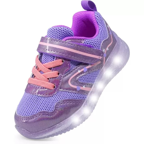 Toddler Purple Girl Light Up Shoes