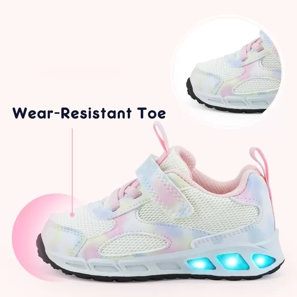 imageLight Up Toddler Boys Girls Shoes LED Flashing Lightweight Tennis Walking Sneakers for Toddler and Little KidWhite Light Up Shoes Kids
