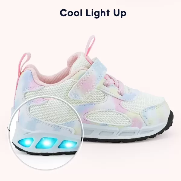 imageLight Up Toddler Boys Girls Shoes LED Flashing Lightweight Tennis Walking Sneakers for Toddler and Little KidWhite Light Up Shoes Kids