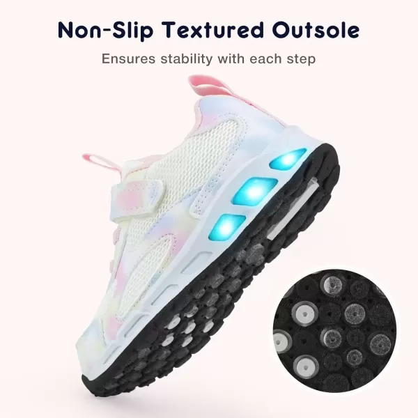 imageLight Up Toddler Boys Girls Shoes LED Flashing Lightweight Tennis Walking Sneakers for Toddler and Little KidWhite Light Up Shoes Kids