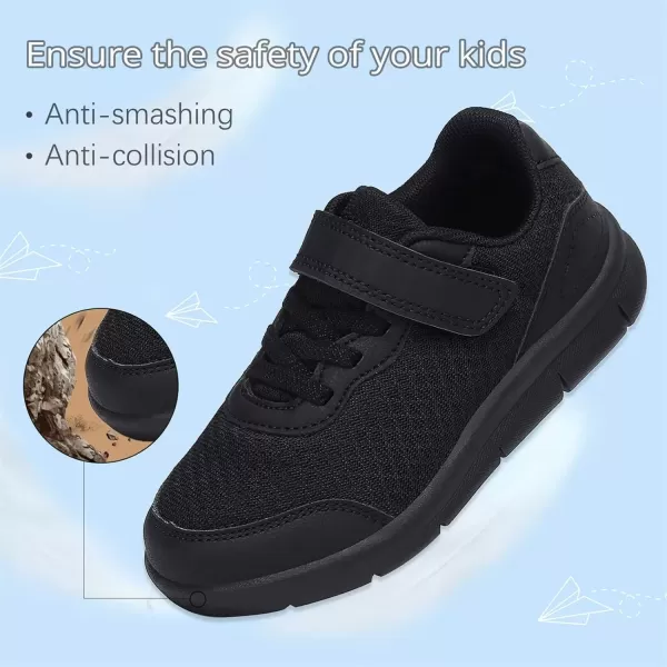 imageToddler Shoes Boys Girls Sneakers Little Kids Tennis Shoes for Running WalkingBlack