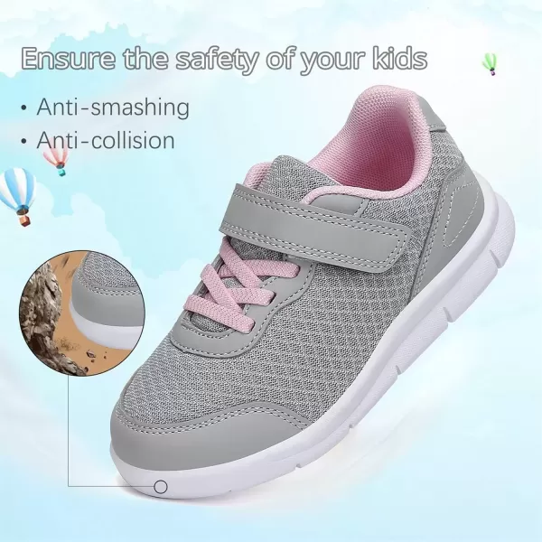 imageToddler Shoes Boys Girls Sneakers Little Kids Tennis Shoes for Running WalkingGreypink