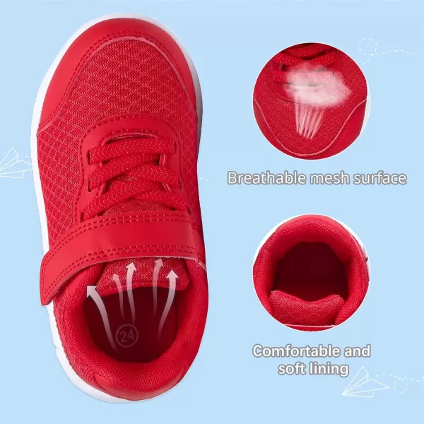 imageToddler Shoes Boys Girls Sneakers Little Kids Tennis Shoes for Running WalkingRed