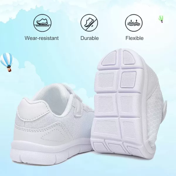 imageToddler Shoes Boys Girls Sneakers Little Kids Tennis Shoes for Running WalkingWhitew