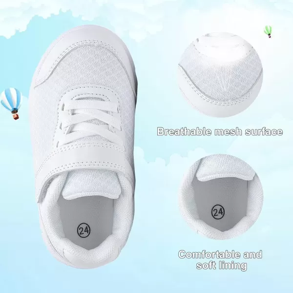 imageToddler Shoes Boys Girls Sneakers Little Kids Tennis Shoes for Running WalkingWhitew