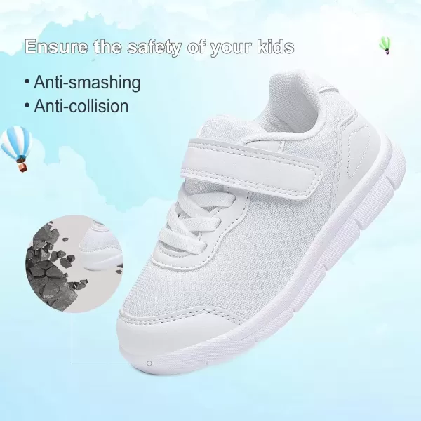 imageToddler Shoes Boys Girls Sneakers Little Kids Tennis Shoes for Running WalkingWhitew