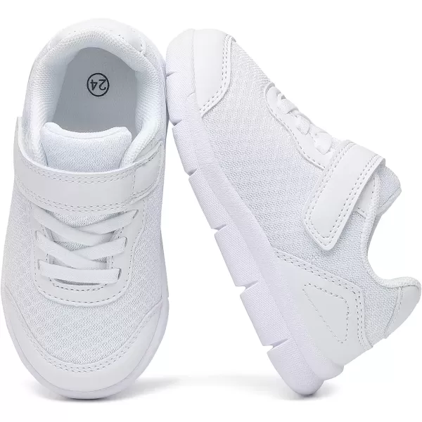 imageToddler Shoes Boys Girls Sneakers Little Kids Tennis Shoes for Running WalkingWhitew