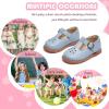 imageFlaryzone Toddler Little Girl Mary Jane School Uniform Oxfords Flat Dress ShoesFa01blue