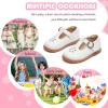 imageFlaryzone Toddler Little Girl Mary Jane School Uniform Oxfords Flat Dress ShoesFa01white