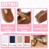 imageFlaryzone Toddler Little Girl Mary Jane School Uniform Oxfords Flat Dress ShoesFm50brown