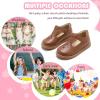 imageFlaryzone Toddler Little Girl Mary Jane School Uniform Oxfords Flat Dress ShoesFm50brown
